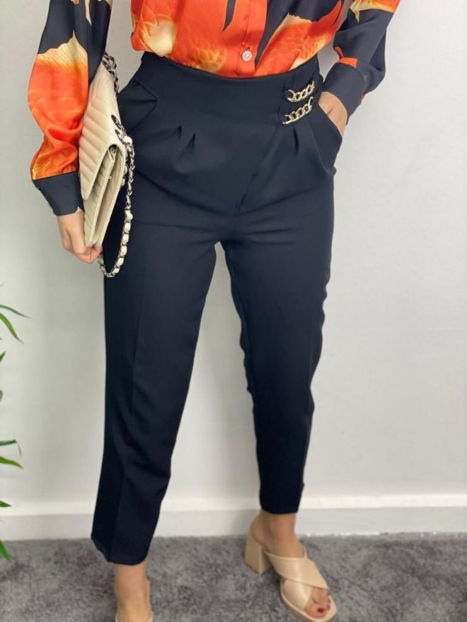 MyBee Pantaloni A Sigaretta Neri Abbigliamento all'ingrosso Formale