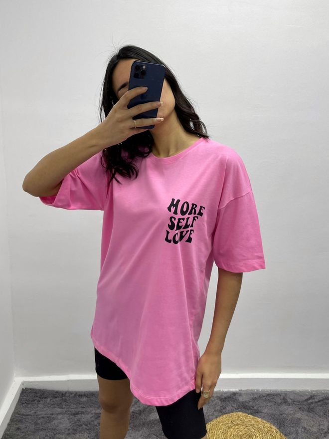 MyBee T Shirt More Self Love Pink Wholesale Clothing Cotton