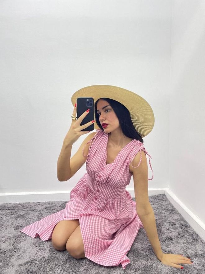 MyBee Pitikare Schnürkleid Pink Großhandelskleidung Lässig