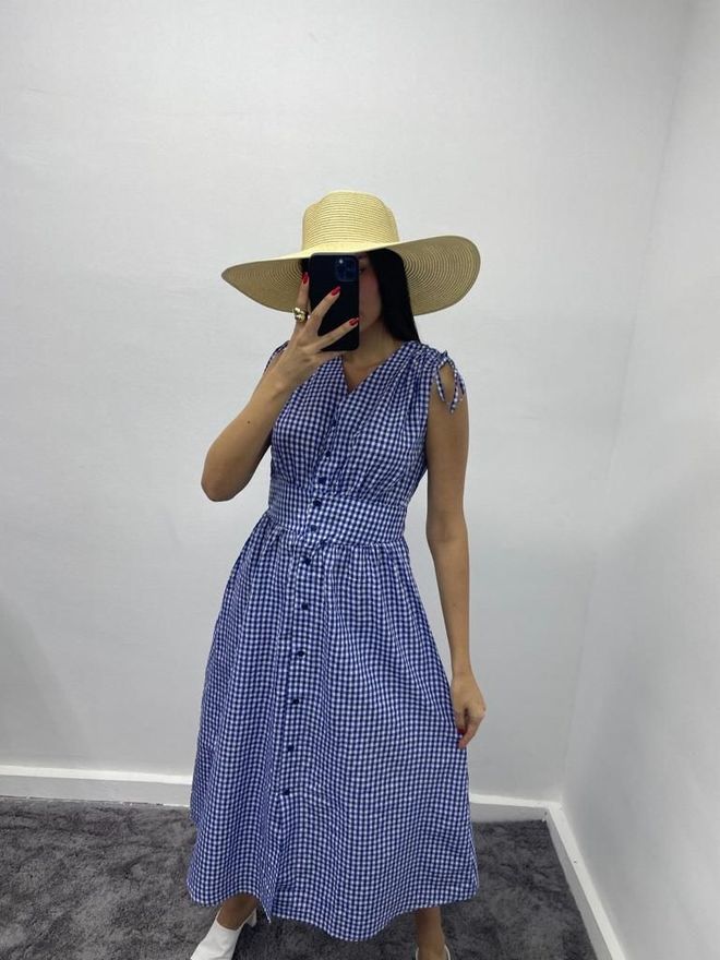 MyBee Abito Pitikare con lacci Blu Abbigliamento all'ingrosso Casuale