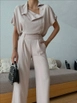 Hurtowa modelka nosi myb10202-aerobin-2-piece-suit-beige, turecka hurtownia  firmy 