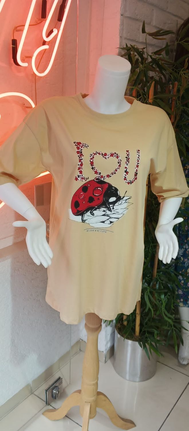 MyBee Футболка Божья Коровка Бежевая Оптовая продажа одежды Повседневный