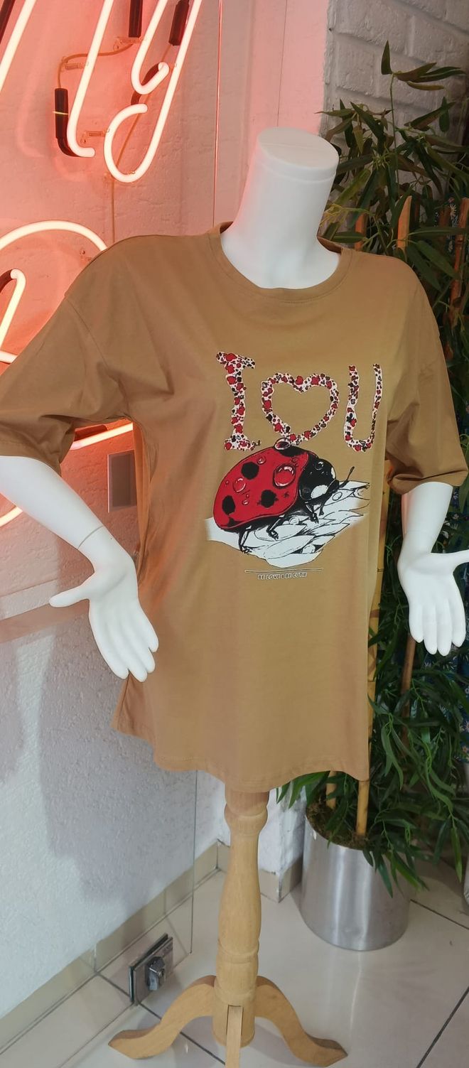 MyBee Koszulka Biedronka Brązowa Hurtowa sprzedaż odzieży Casual