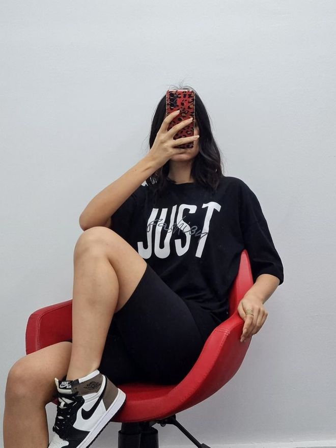 MyBee T shirt Just Zwart Groothandel Kleding Casual