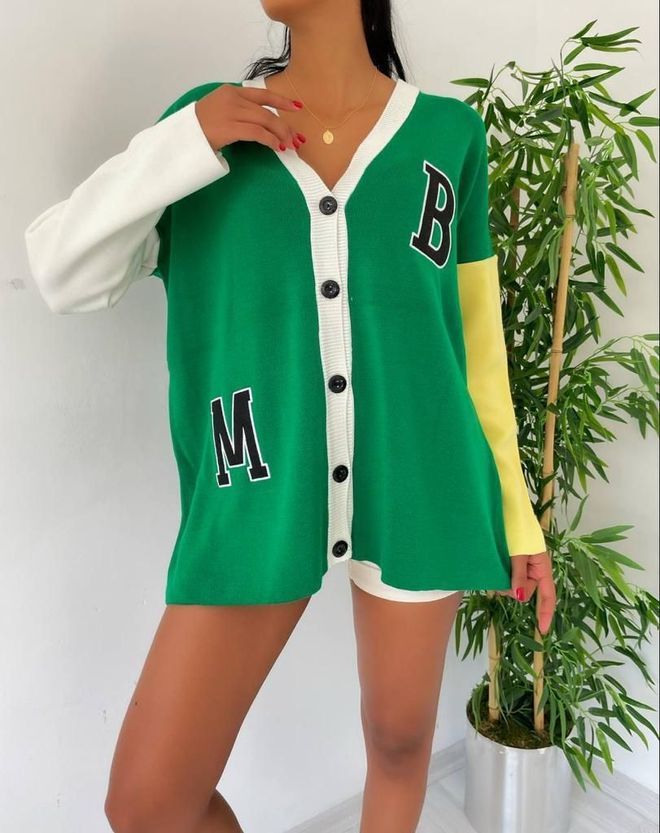 MyBee M B Cardigan Green Wholesale Clothing Casual
