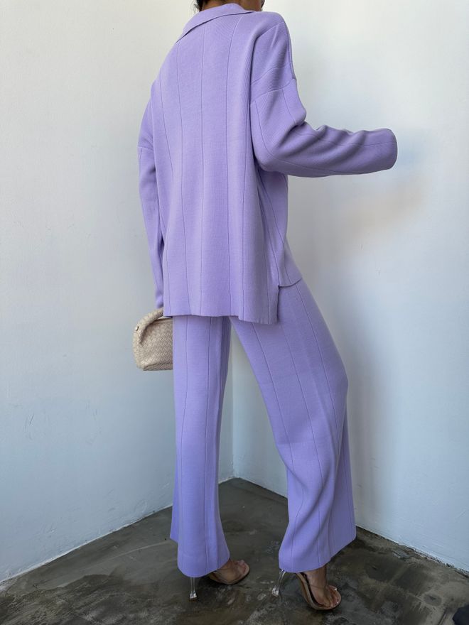 MyBee Traje De Punto Lila Ropa al por mayor Lana