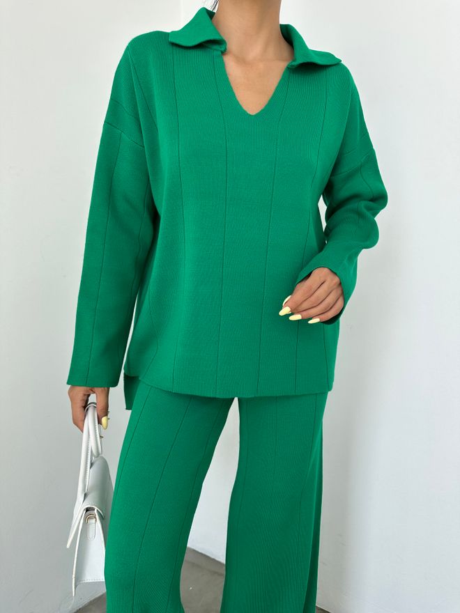 MyBee Traje De Punto Verde Ropa al por mayor Casual