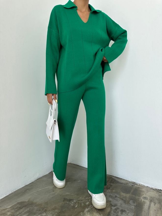 MyBee Traje De Punto Verde Ropa al por mayor Lana