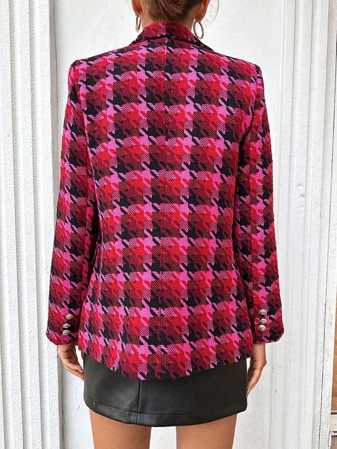 MyBee Houndstooth Jacket Wholesale Clothing Cotton