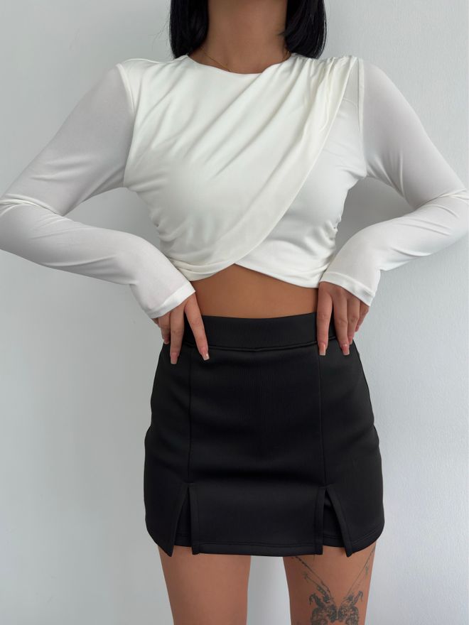 MyBee Lined Crop Εκρού Χονδρικό εμπόριο ενδυμάτων Άνοιξη