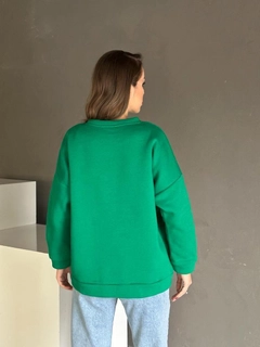 A wholesale clothing model wears myd10108-nothing-printed-sweat, Turkish wholesale Sweatshirt of MyDükkan