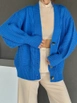 A wholesale clothing model wears myd10110-thick-knitwear-cardigan, Turkish wholesale  of 