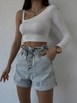 A wholesale clothing model wears myd10122-elastic-waist-shorts, Turkish wholesale  of 