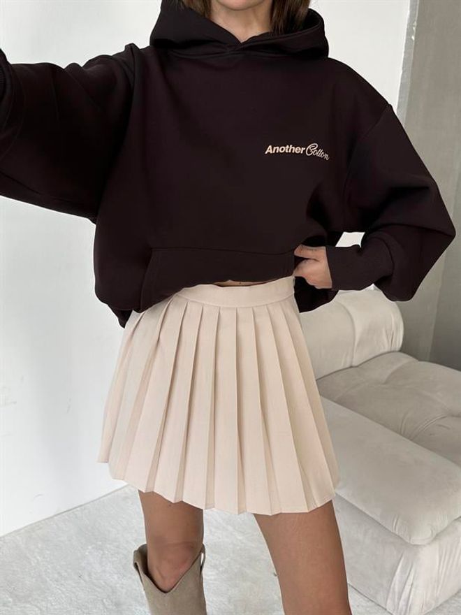 Ilia Pleated Shorts Skirt Stone Wholesale Clothing Casual