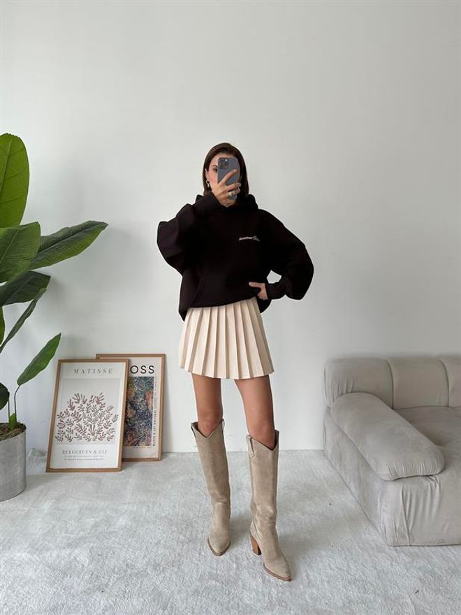 MyDükkan Pleated Shorts Skirt Stone Wholesale Clothing Birthday