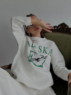 A wholesale clothing model wears myd10013-alaska-sweat, Turkish wholesale Sweatshirt of MyDükkan