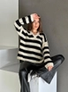 A wholesale clothing model wears myd10023-mercerized-knitwear, Turkish wholesale  of 
