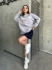A wholesale clothing model wears myd10082-state-sweat, Turkish wholesale  of 