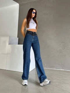 Hurtowa modelka nosi myd10093-double-color-jean, turecka hurtownia Dżinsy firmy MyDükkan