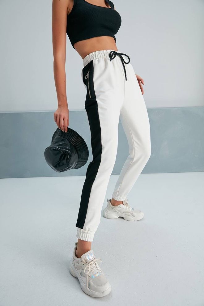 My Fashion بنطال رياضي بسحاب ملابس بالجملة قطن