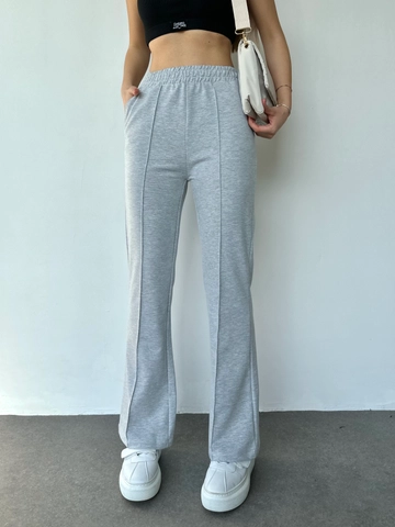 A wholesale clothing model wears  Flared Trousers
, Turkish wholesale Sweatpants of My Fashion