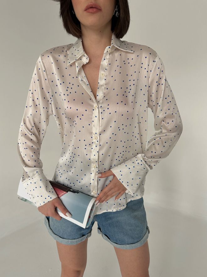 My Fashion Camicia Con Motivo A Pois Abbigliamento all'ingrosso Elegante