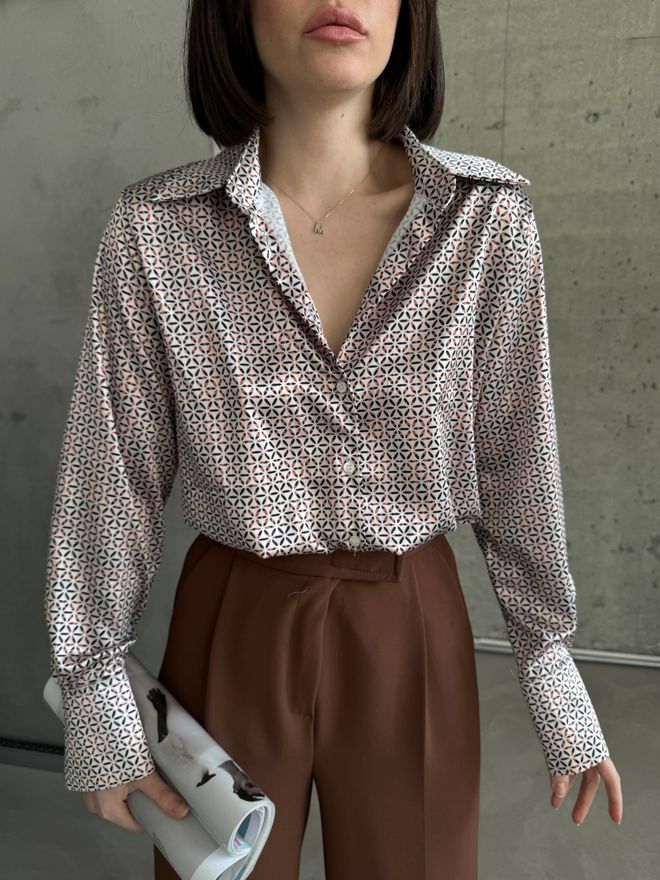 My Fashion Kilimų Raštų Marškinėliai Didmeninė prekyba drabužiais Aptempta ir platėjanti