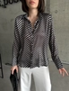 A wholesale clothing model wears myf10543-spaced-pattern-shirt, Turkish wholesale  of 