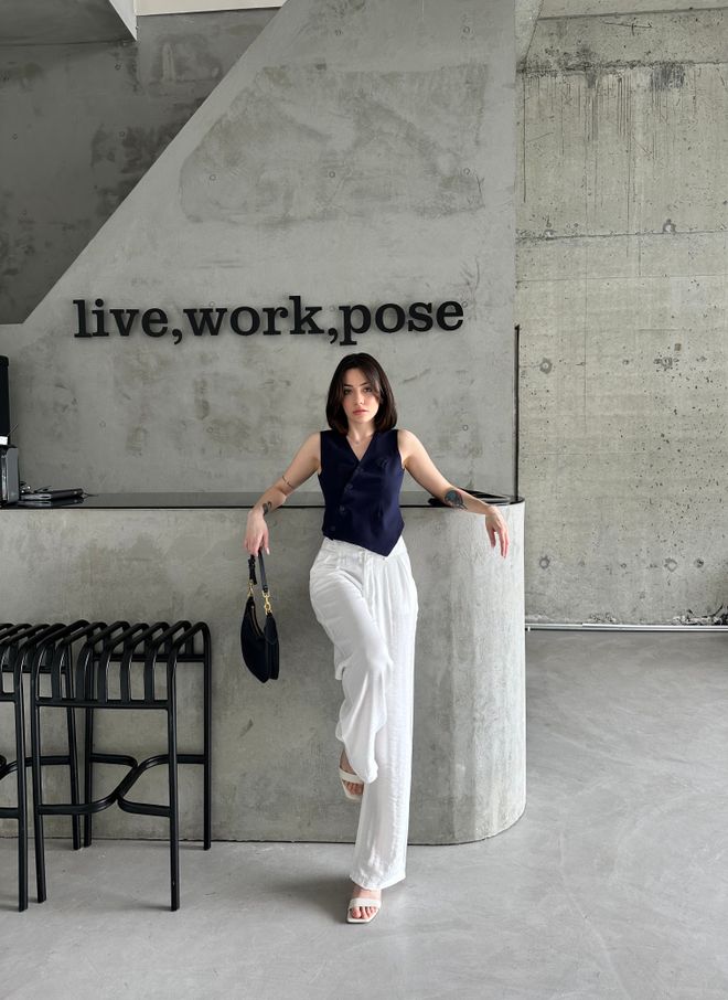 My Fashion Lurex Woven Trousers Wholesale Clothing Birthday