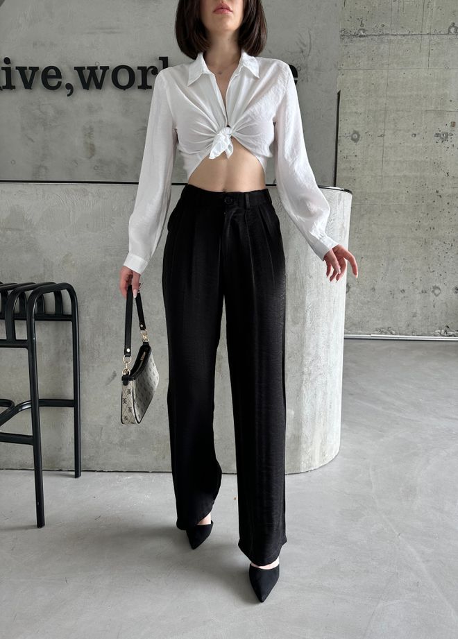 My Fashion Lurex Woven Trousers Wholesale Clothing Formal