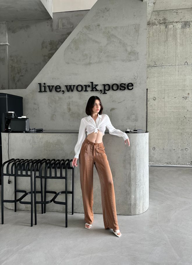 My Fashion Lurex Woven Trousers Wholesale Clothing Birthday