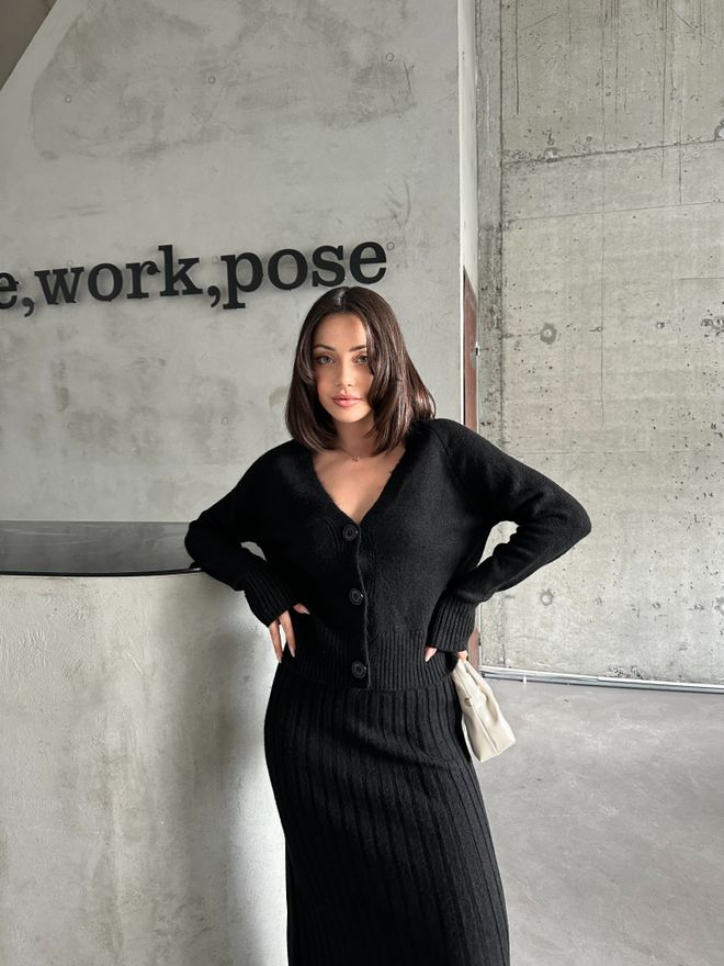 Ilia Anthracite Skirt Suit Wholesale Clothing Fall