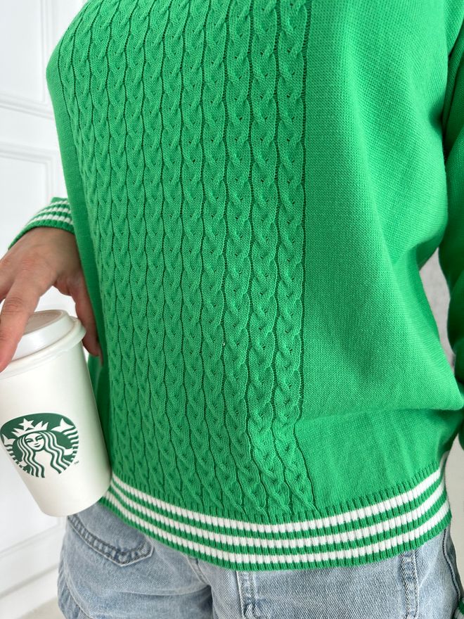 My Fashion Pull Tressé Rayé Vêtements en gros 4