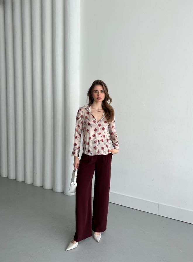 My Fashion Hemd mit Chrysanthemenmuster Großhandelskleidung Formal