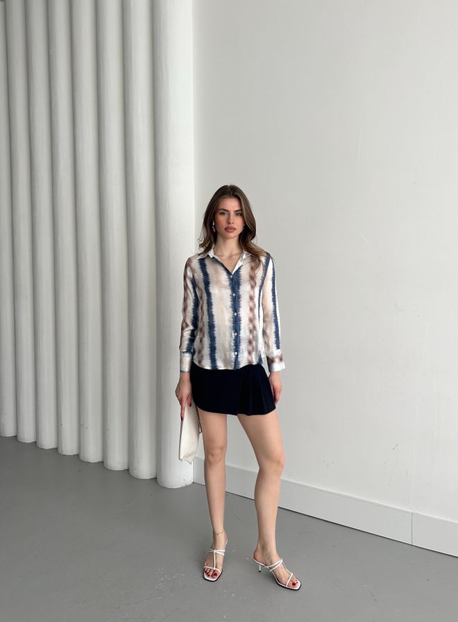 My Fashion Majica s uzorkom valova Veleprodaja odjeće Izlazak