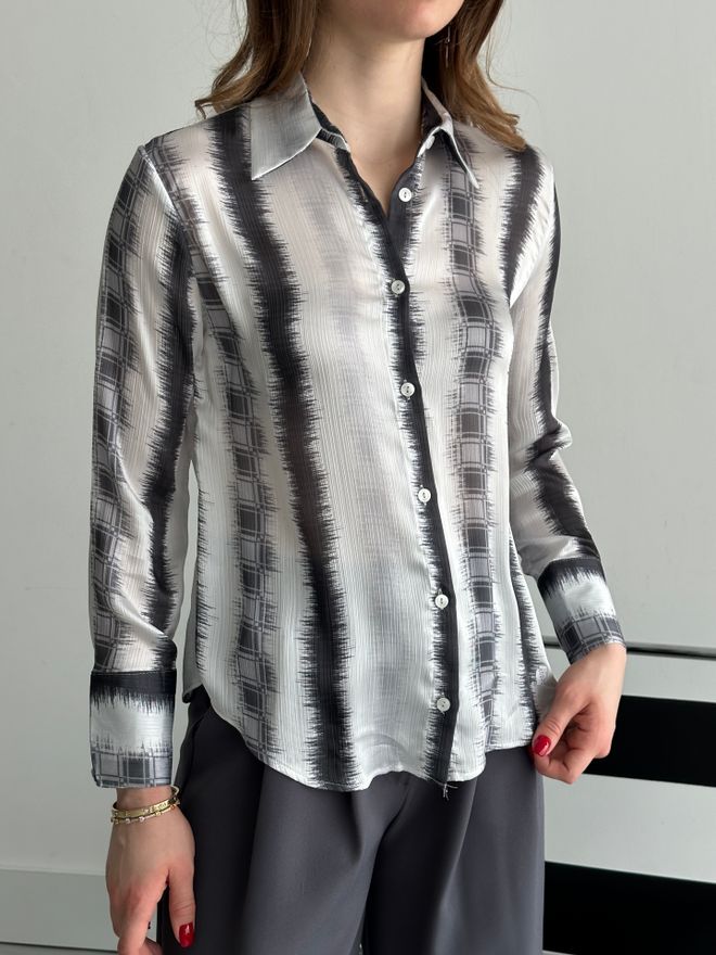 My Fashion Wave Pattern Shirt Wholesale Clothing Formal