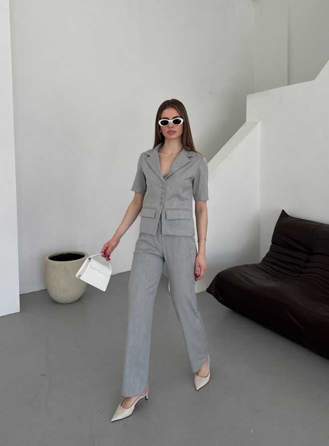 My Fashion Polyviscose Half Sleeve Suit Wholesale Clothing Formal