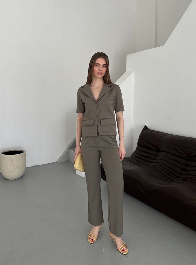 My Fashion Polyviscose Half Sleeve Suit Wholesale Clothing Formal