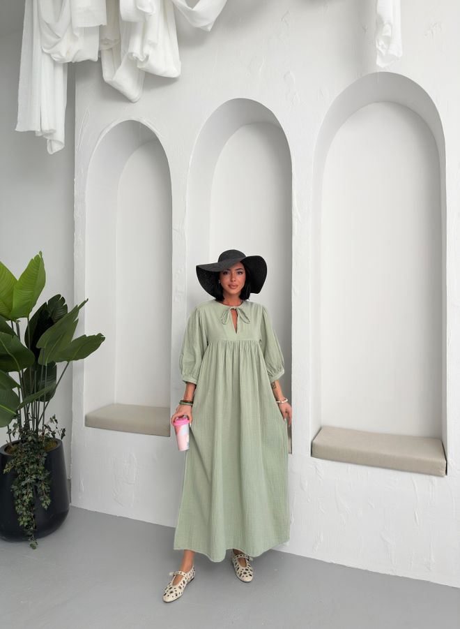My Fashion فستان موسلين بأكمام قصيرة ملابس بالجملة غير رسمي