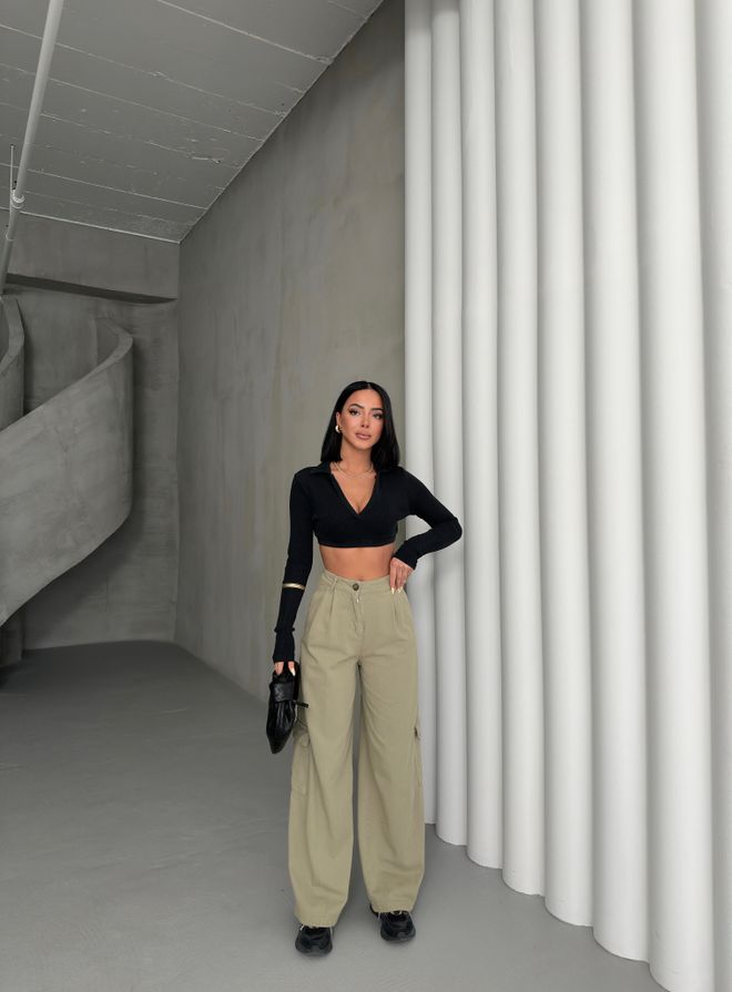 My Fashion “Cargo Pocket Gabardine” Kelnės Didmeninė prekyba drabužiais Kokteilinė