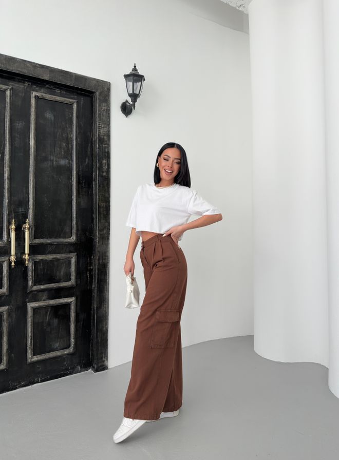 My Fashion Cargo Pocket Gabardine Hlače Veleprodaja odjeće Ležerni