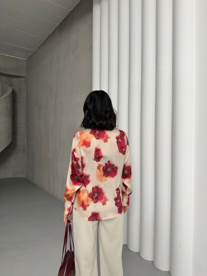 My Fashion Košulja S Uzorkom Ruže S Otvaračem Veleprodaja odjeće Elegantan