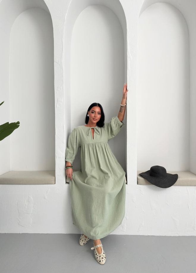 My Fashion فستان موسلين بأكمام قصيرة ملابس بالجملة غير رسمي
