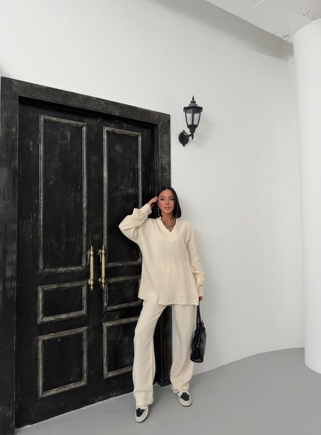 My Fashion Abito Mueslin Con Scollo A V Abbigliamento all'ingrosso Casuale