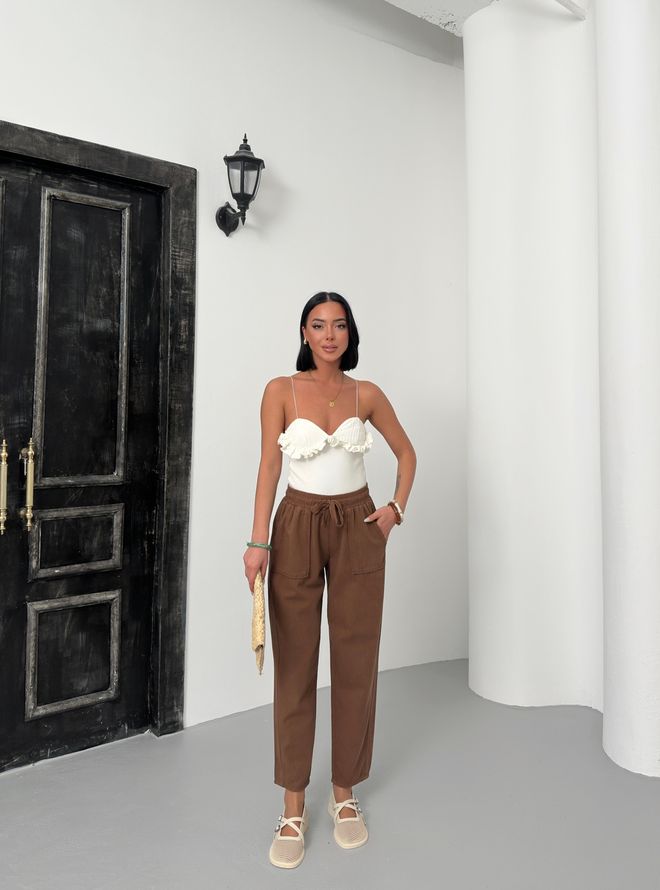 My Fashion Παντελόνι Γκαμπαρντίν Με Τσέπη Χονδρικό εμπόριο ενδυμάτων Casual