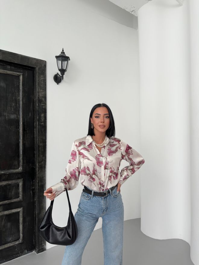 My Fashion Yoryo Hemd Mit Blattmuster Großhandelskleidung Lässig