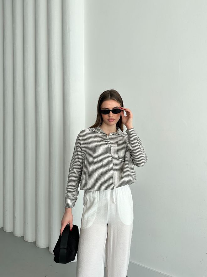My Fashion Mueslin Frequent Line Shirt Wholesale Clothing Casual