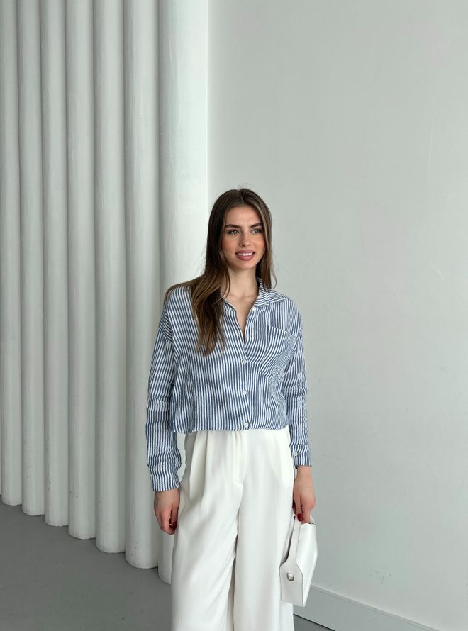 My Fashion Mueslin T shirt Met Veelvuldige Lijn Groothandel Kleding Casual