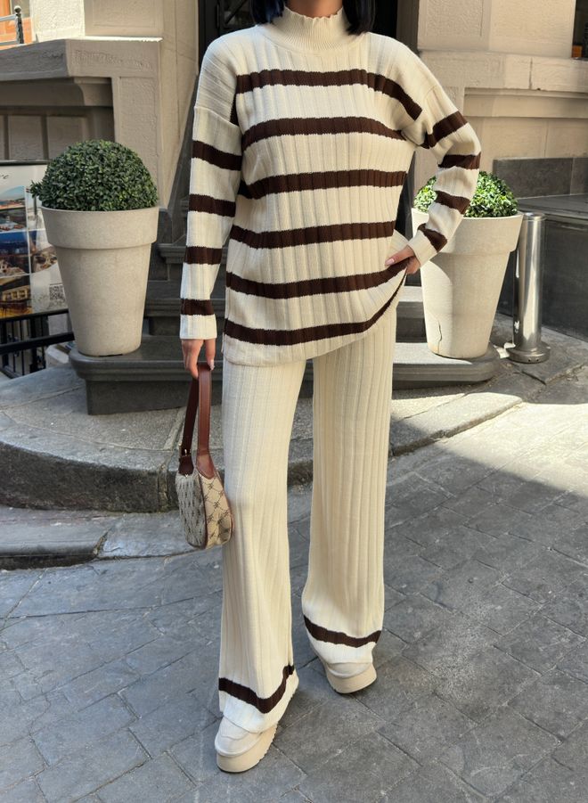 My Fashion جلس بيج مقاس كبير مع بنطلون بالازو ملابس بالجملة محتشم