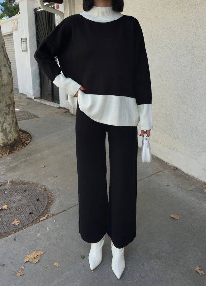 My Fashion Black Oversized Fit Suit With High Neck Wholesale Clothing Work